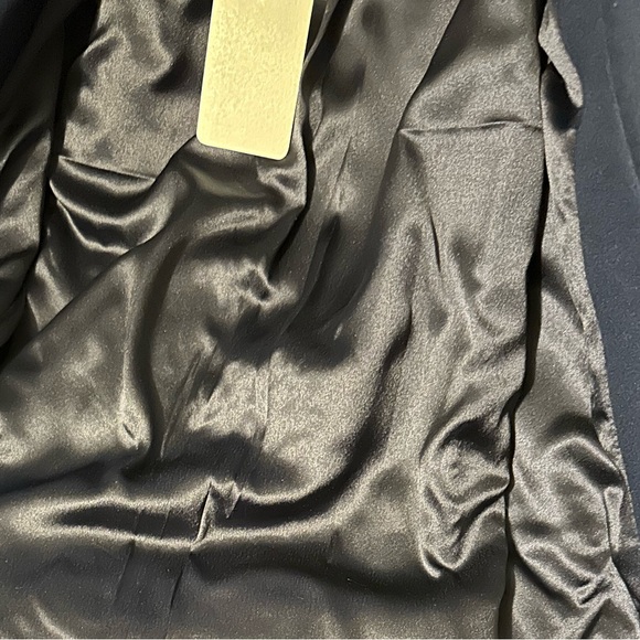 The "Monroe" Wrap Coat in Navy Blue - Picture 6 of 6